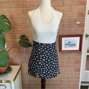 Cooperative Blue Daisy Print Floral Mini Skirt Size XS